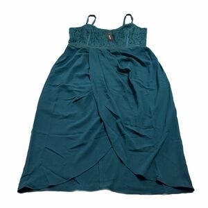 NWT Plus Size City Chic Lace Corset Tulip Hem Dress (Teal) Size 22